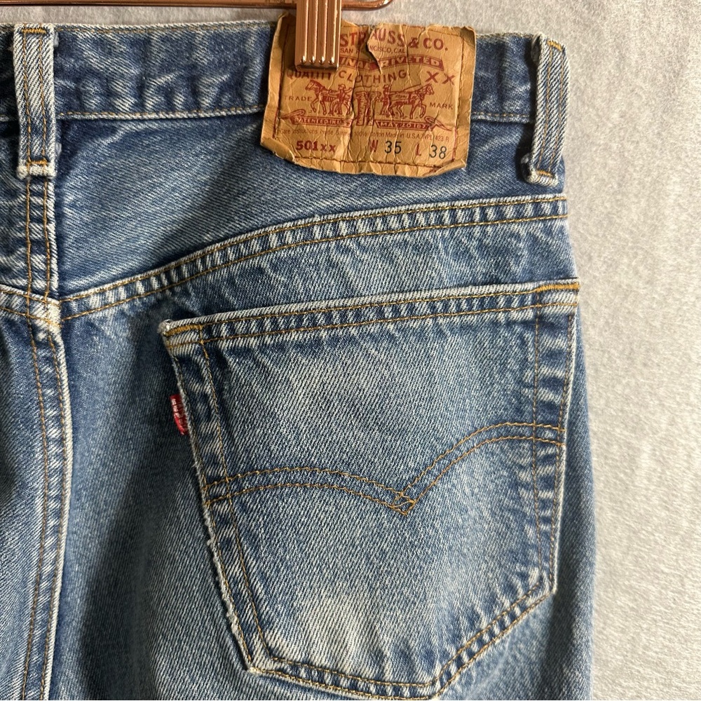 Levi’s 501xx Jeans Men 32x31 Button Fly Straight Fit Distressed Vintage